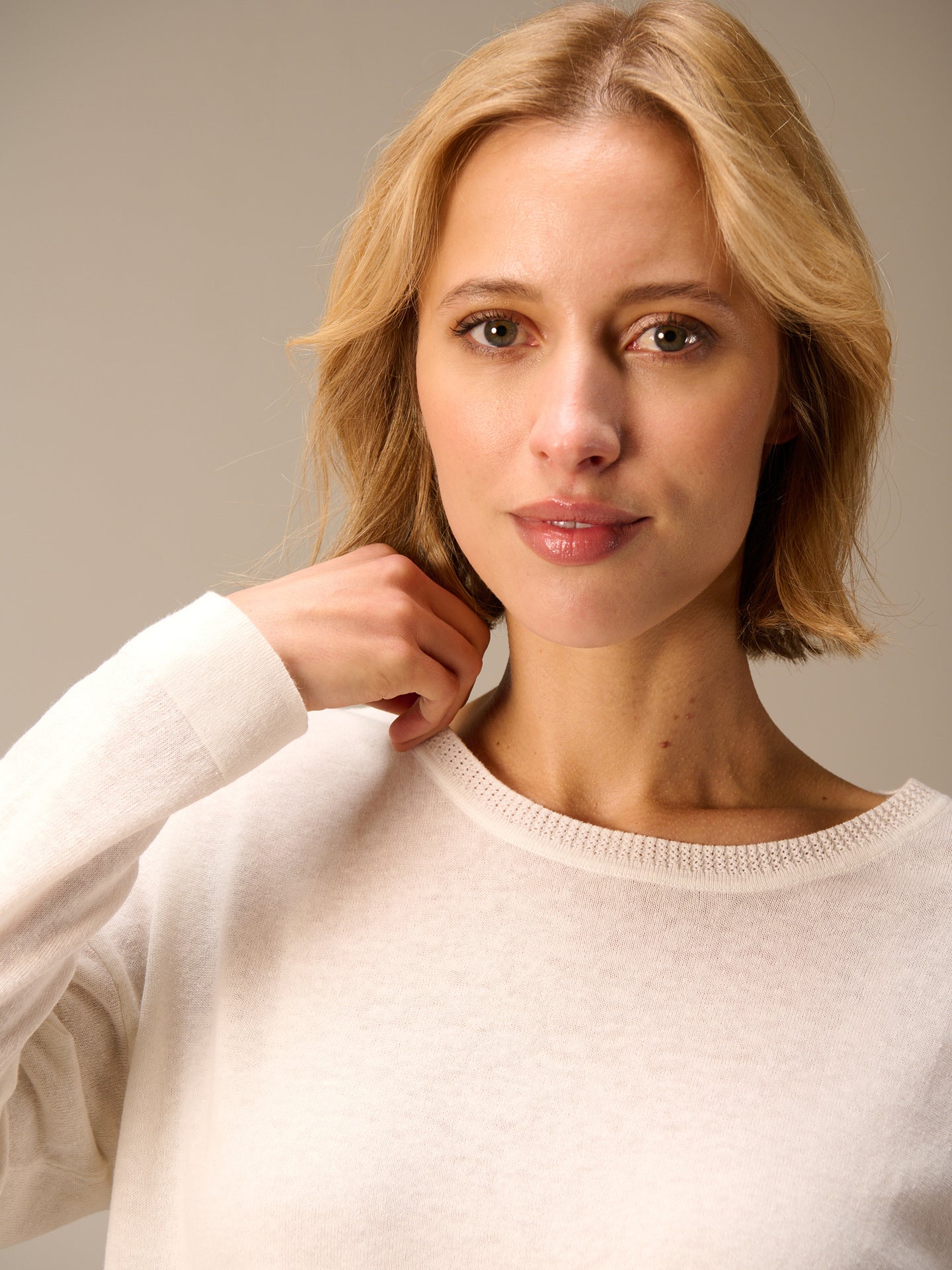 Maglione in maglia misto lino