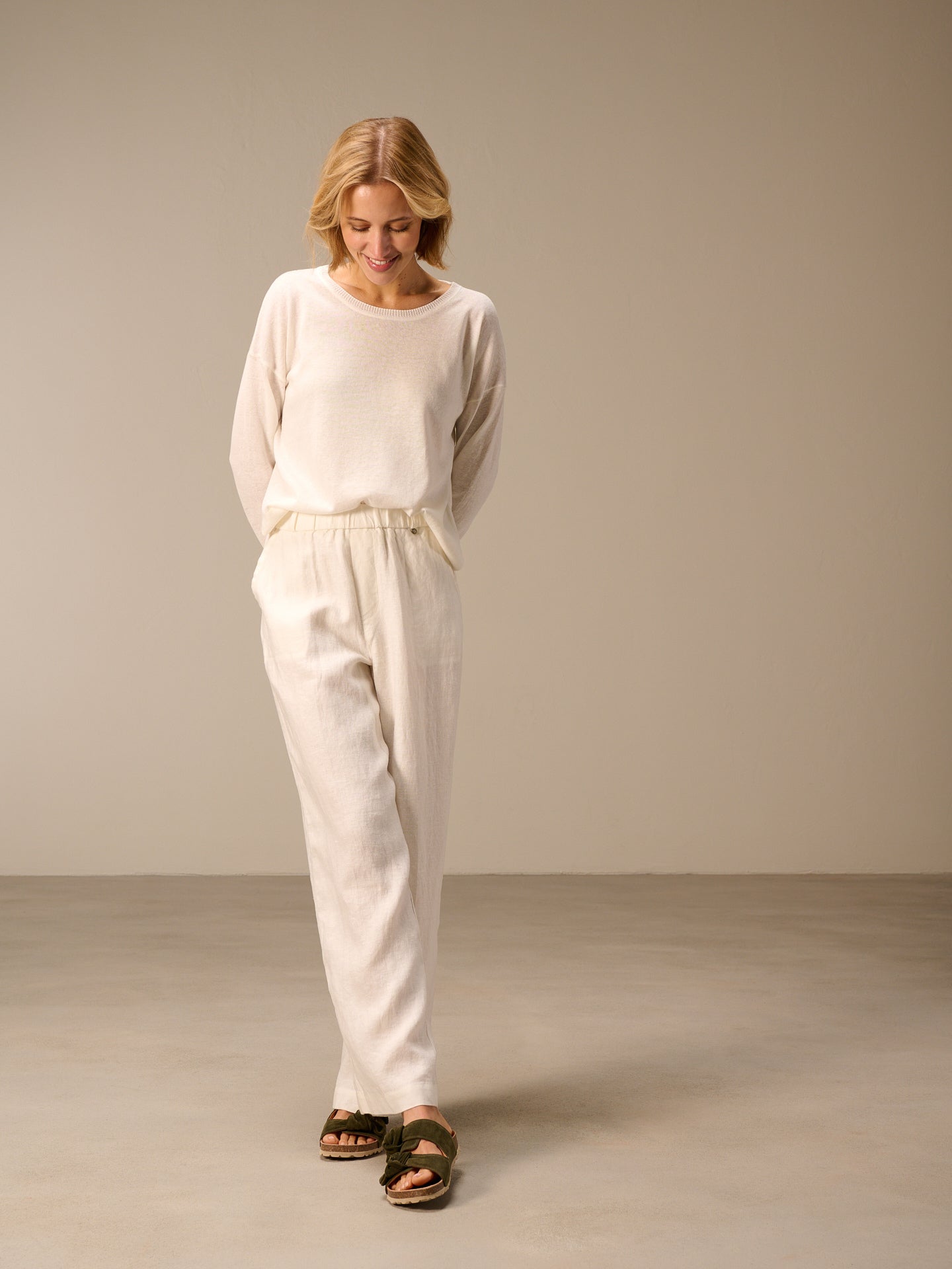Maglione in maglia misto lino