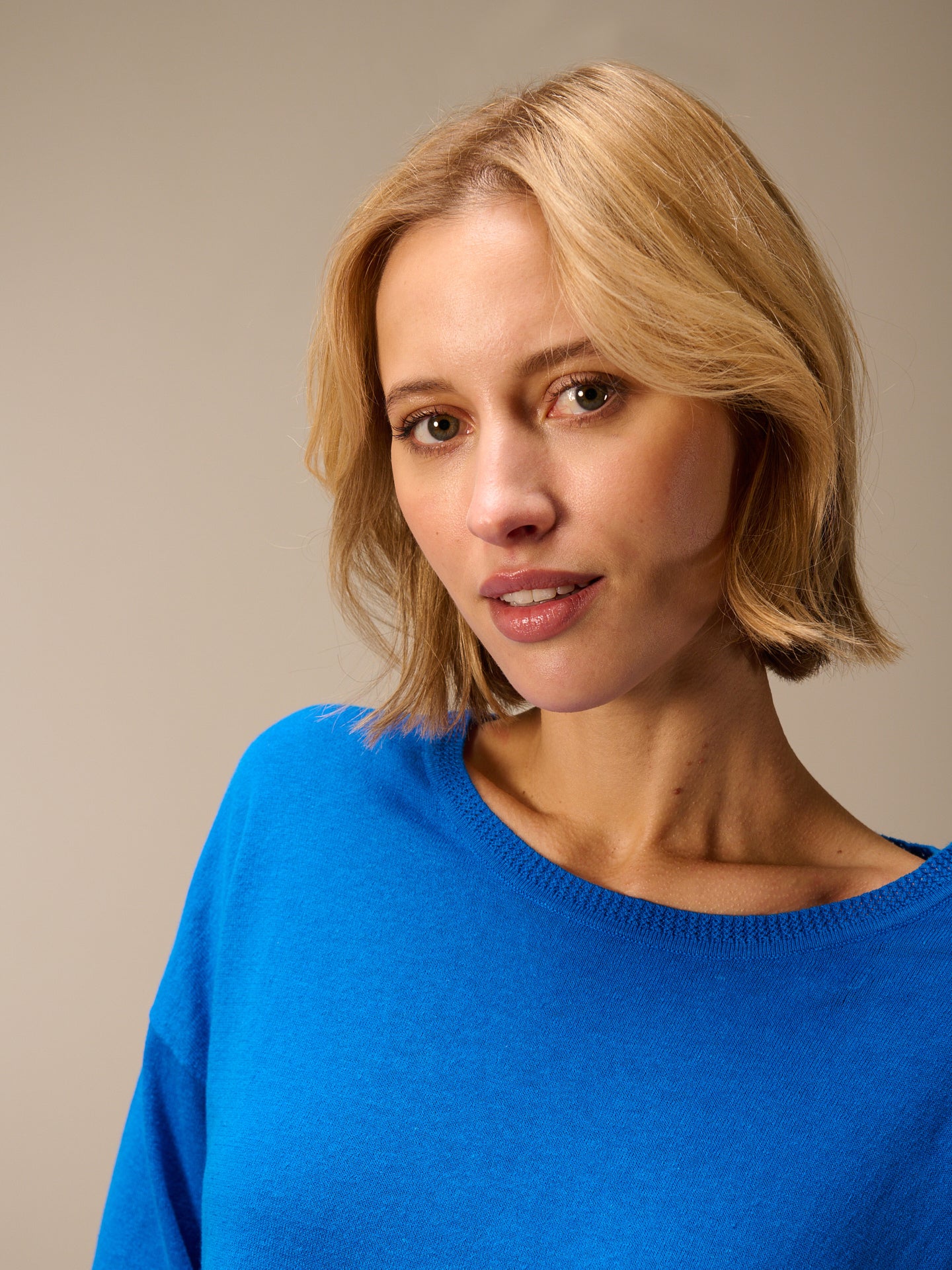 Maglione in maglia misto lino