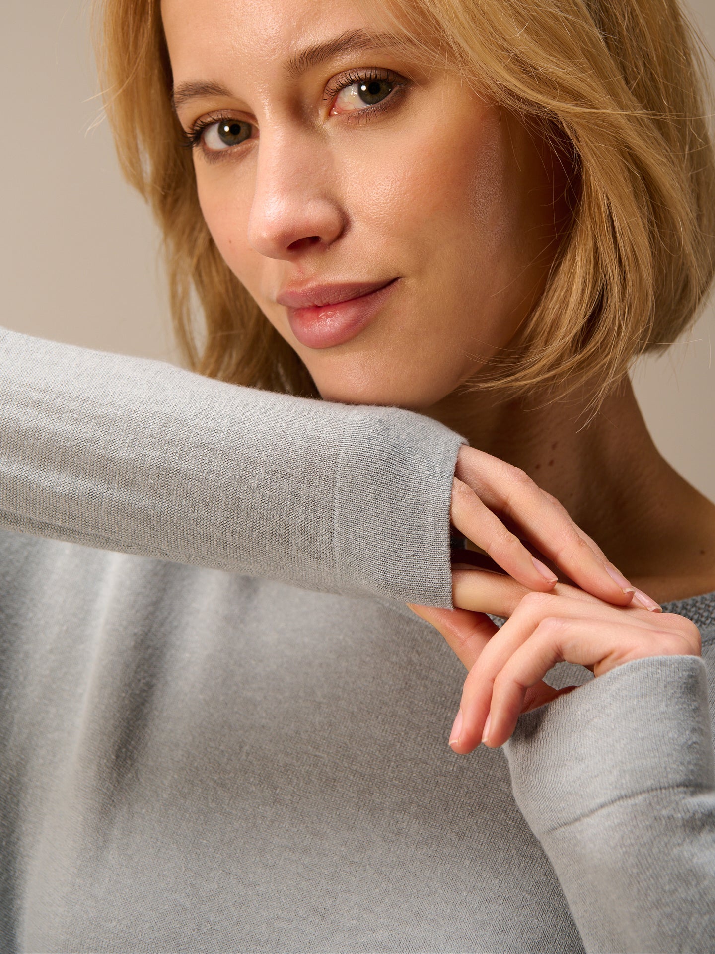 Maglione in maglia misto lino
