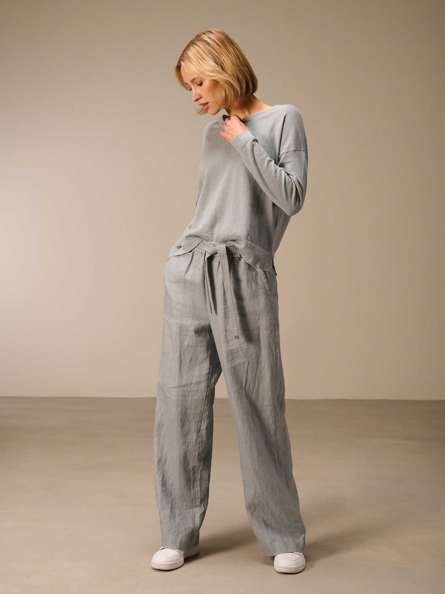 Maglione in maglia misto lino
