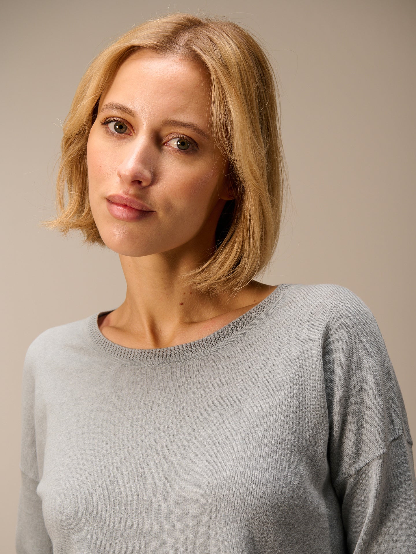 Maglione in maglia misto lino