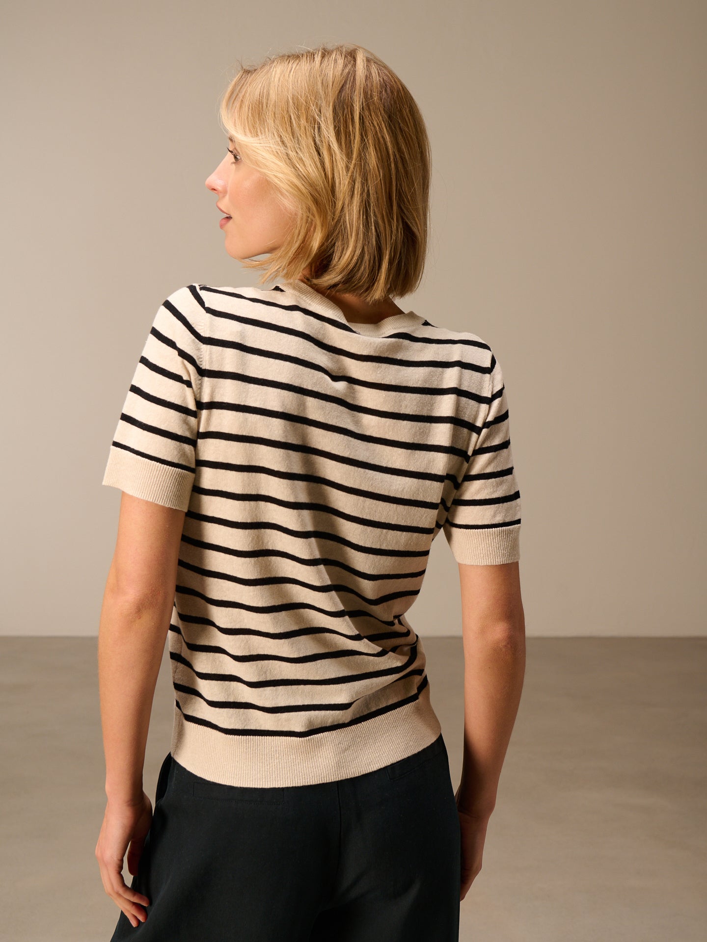 Strickpullover mit Leinen