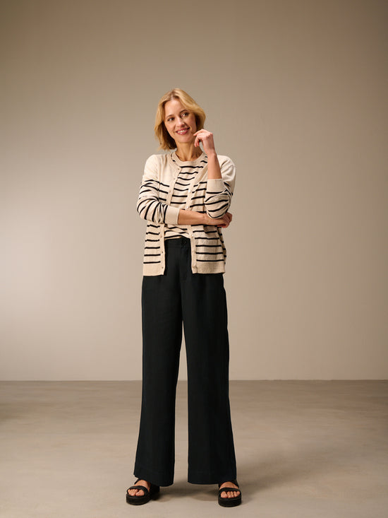 Strickpullover mit Leinen