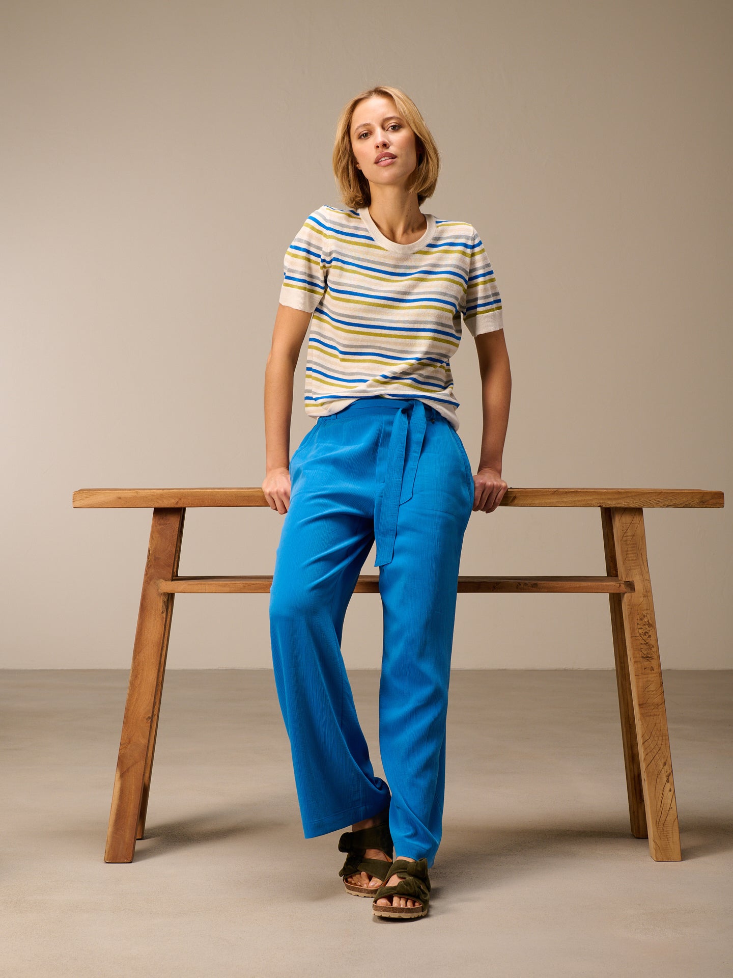 Strickpullover mit Leinen