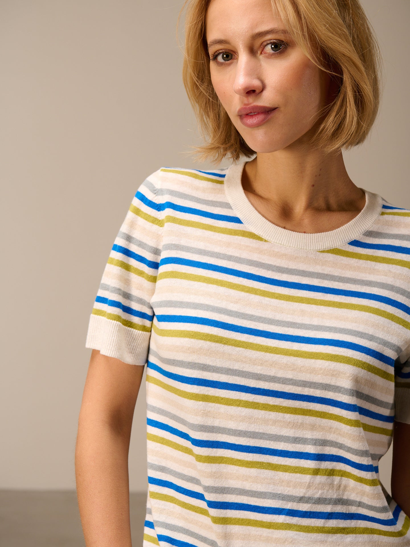 Maglione in maglia misto lino