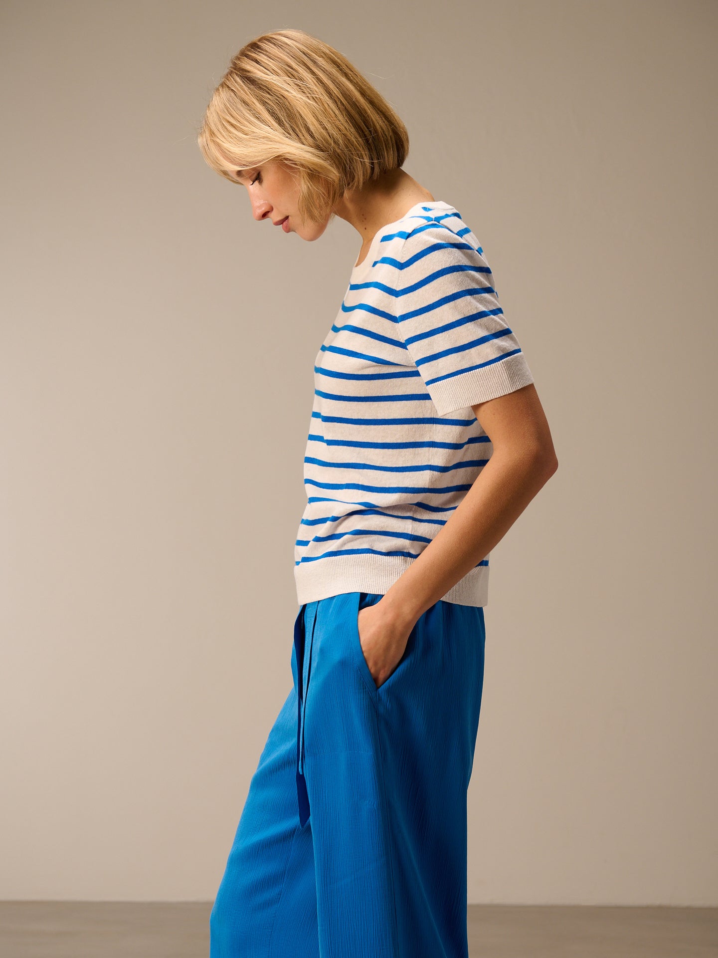 Maglione in maglia misto lino