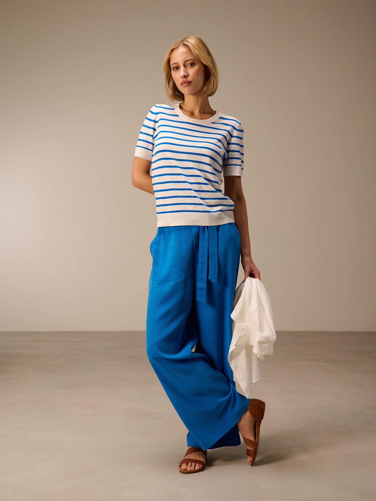 Maglione in maglia misto lino