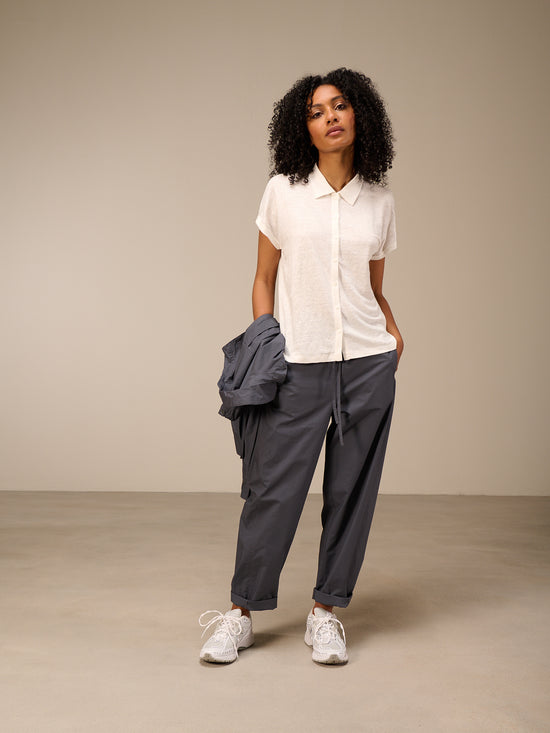 Pants with elastic waistband