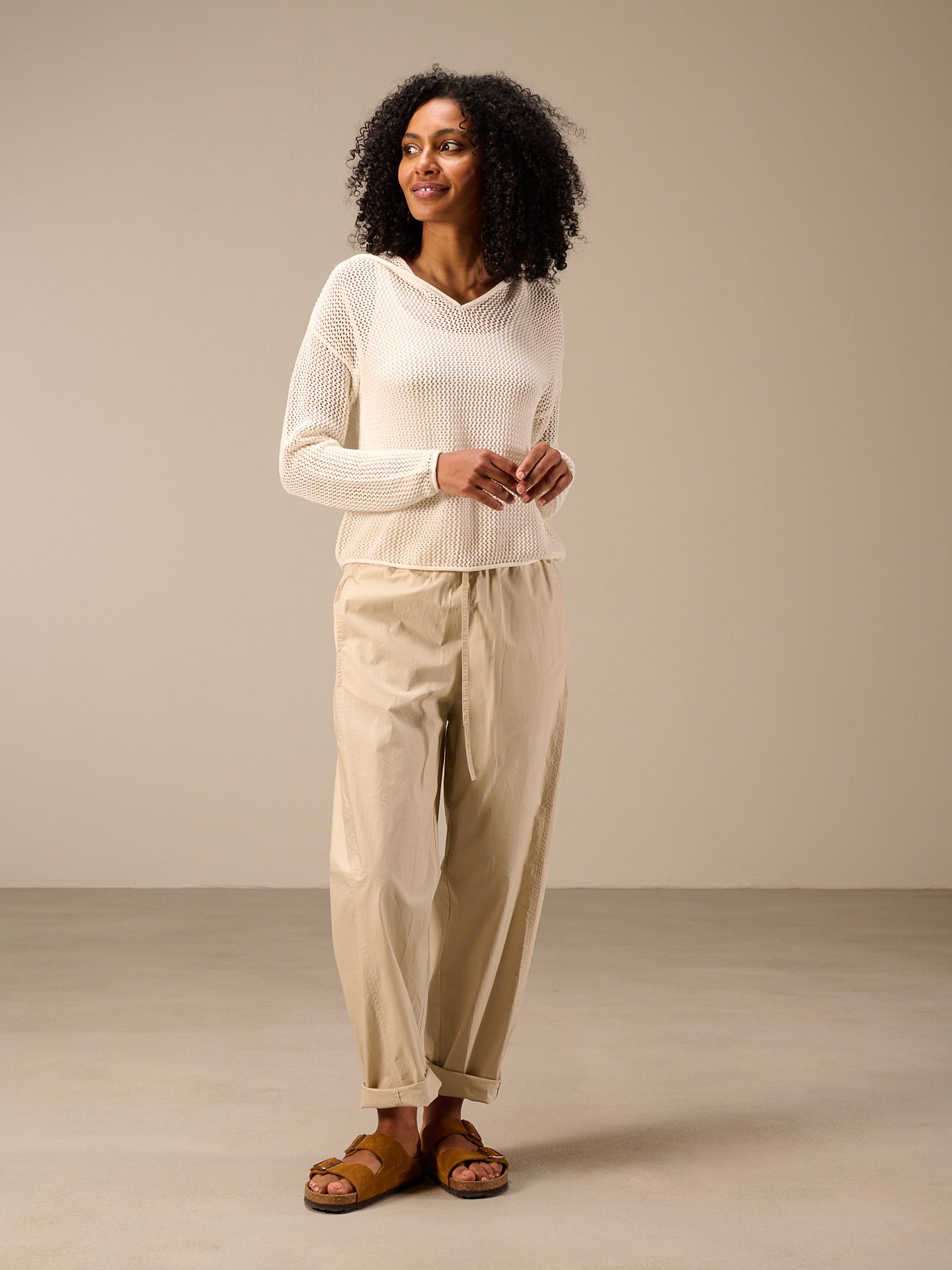 Pants with elastic waistband