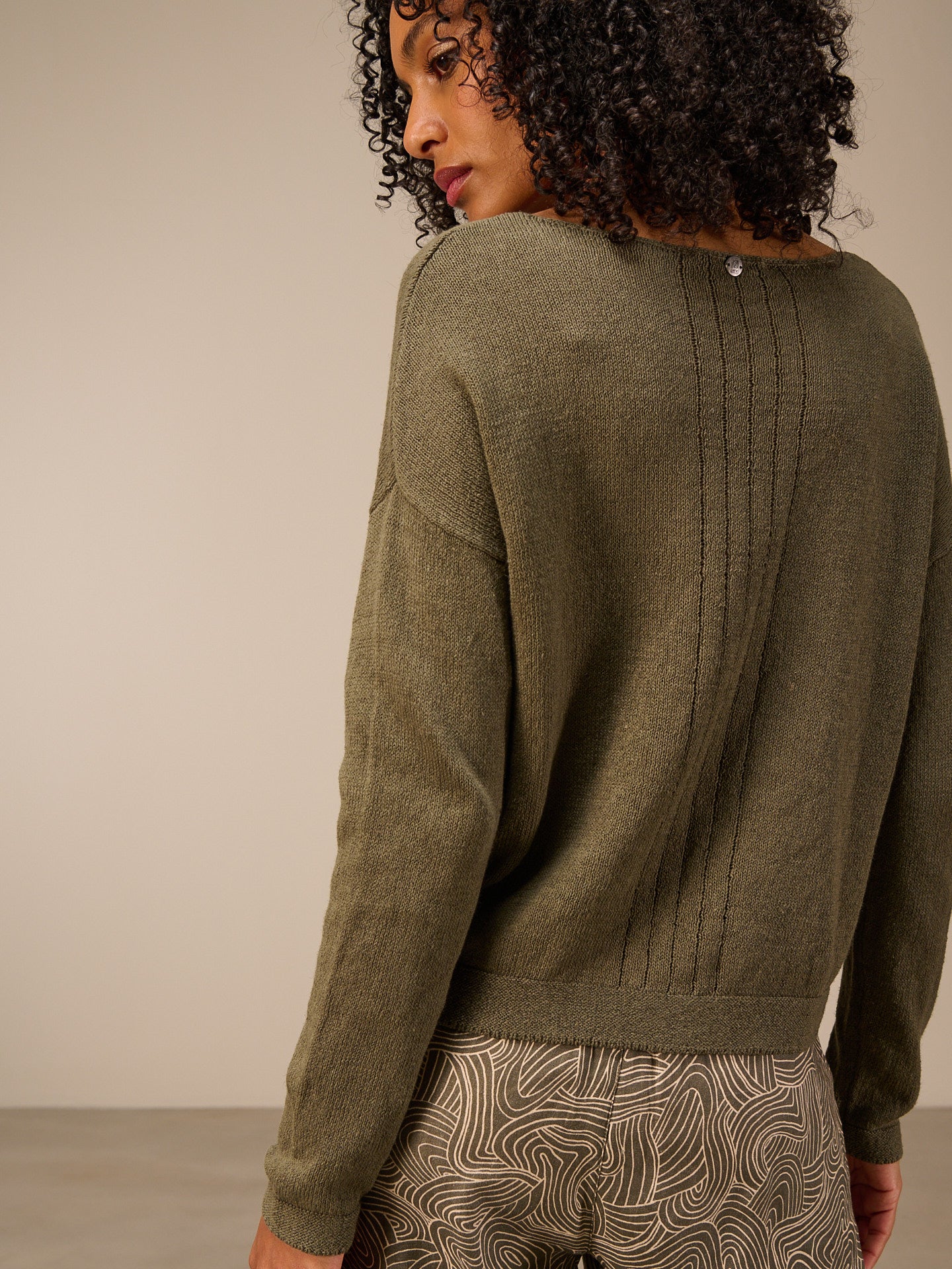 Strickpullover mit Leinen