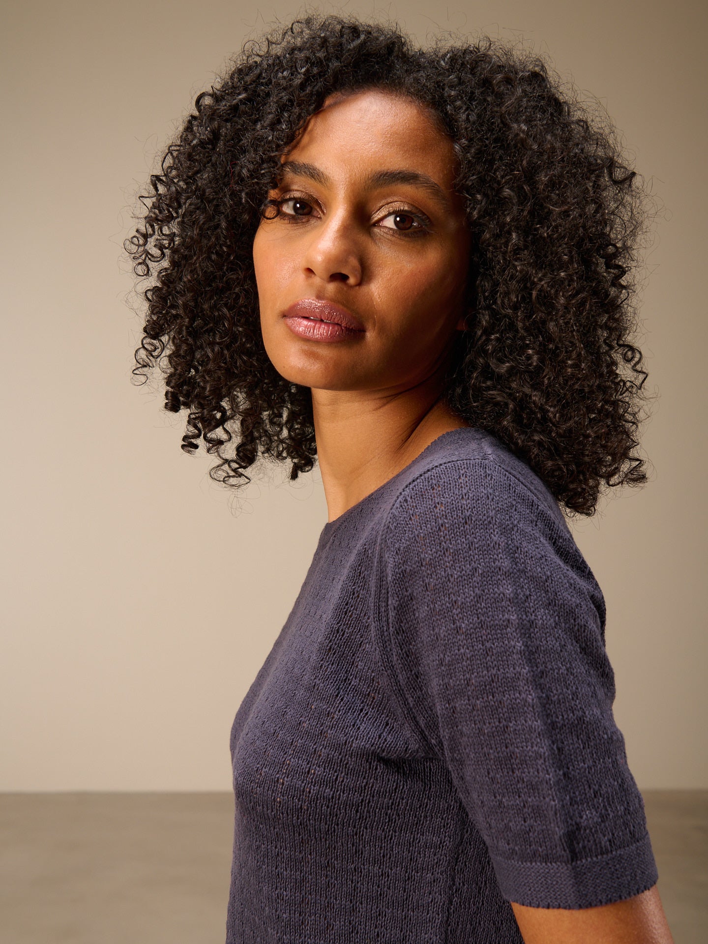 Knitted sweater with pattern