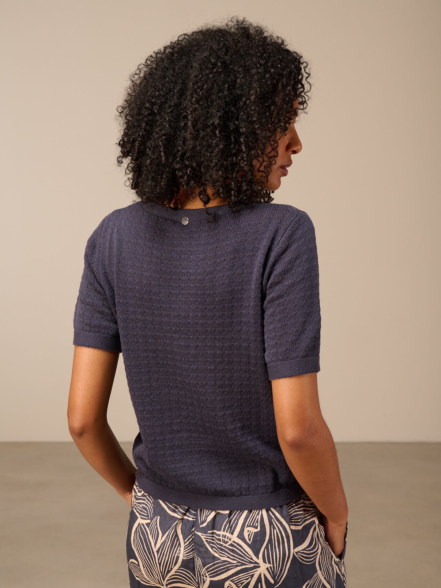Knitted sweater with pattern