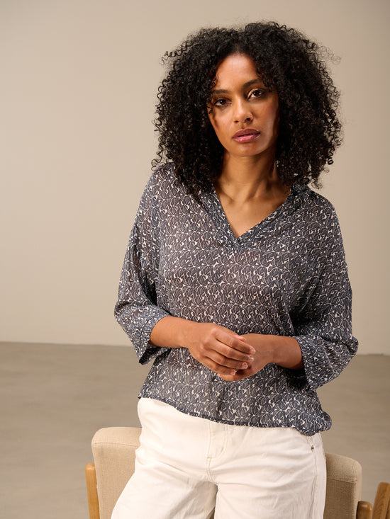 Bluse mit Druck