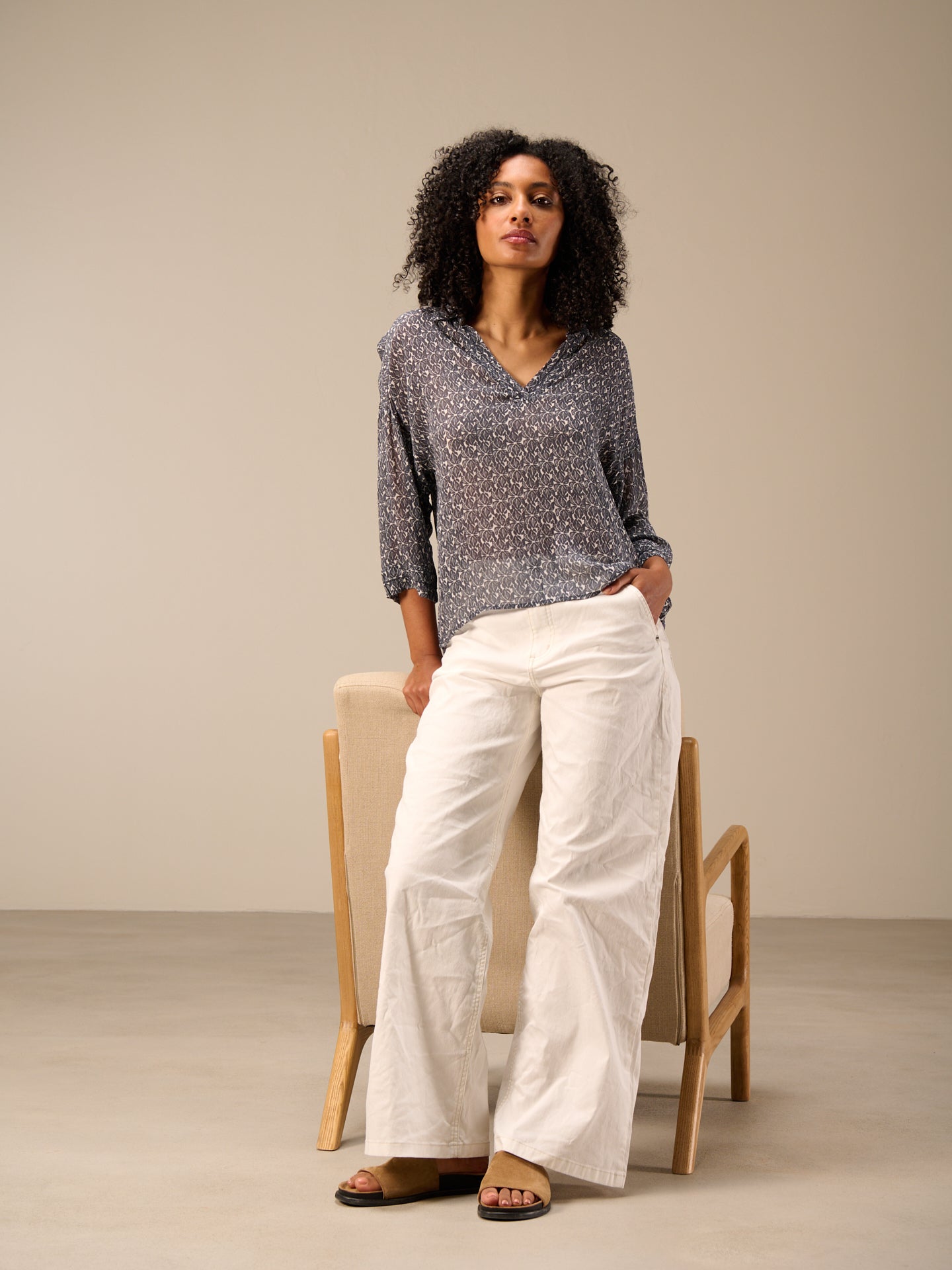Bluse mit Druck