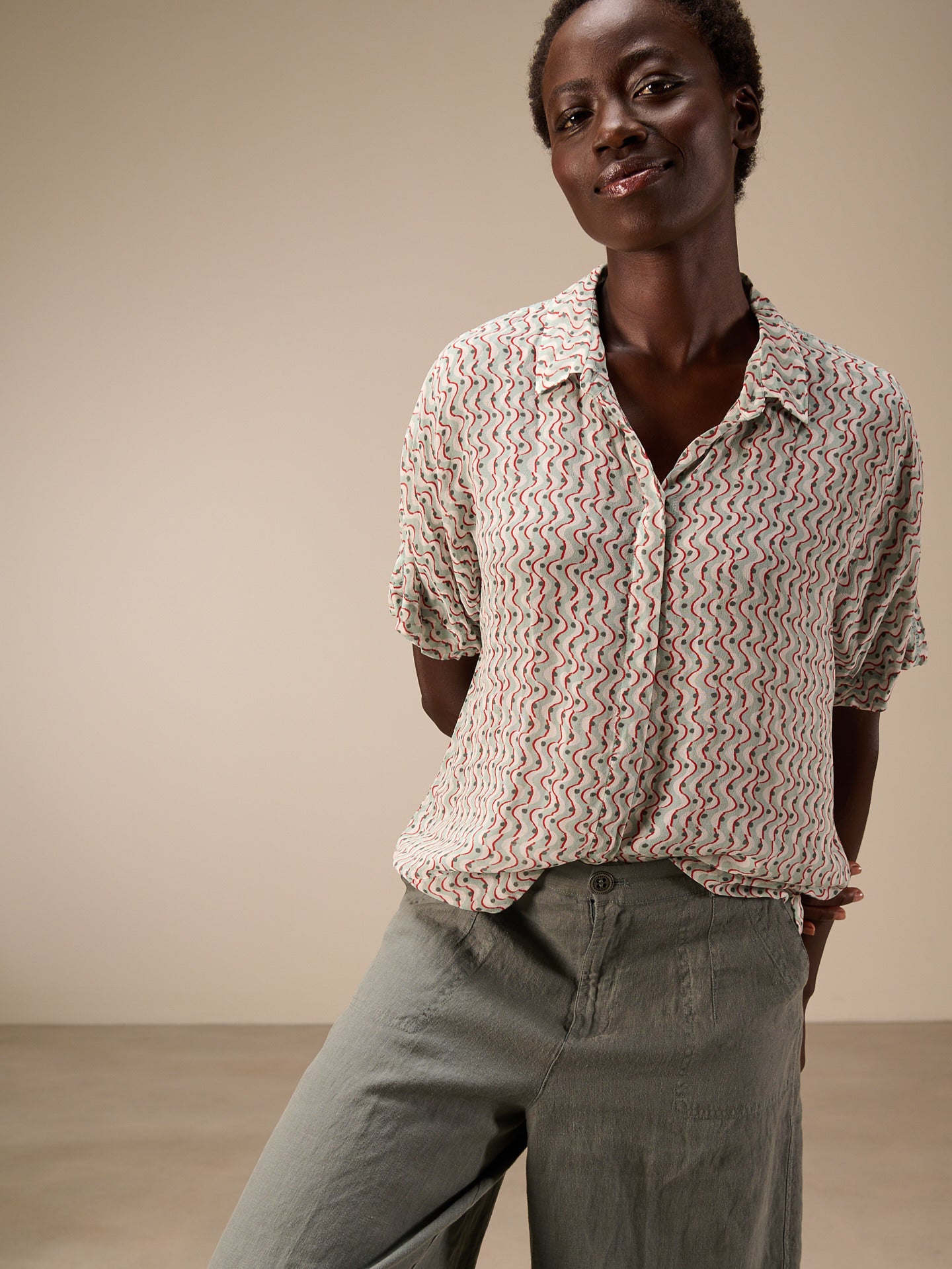 chemise à manches courtes