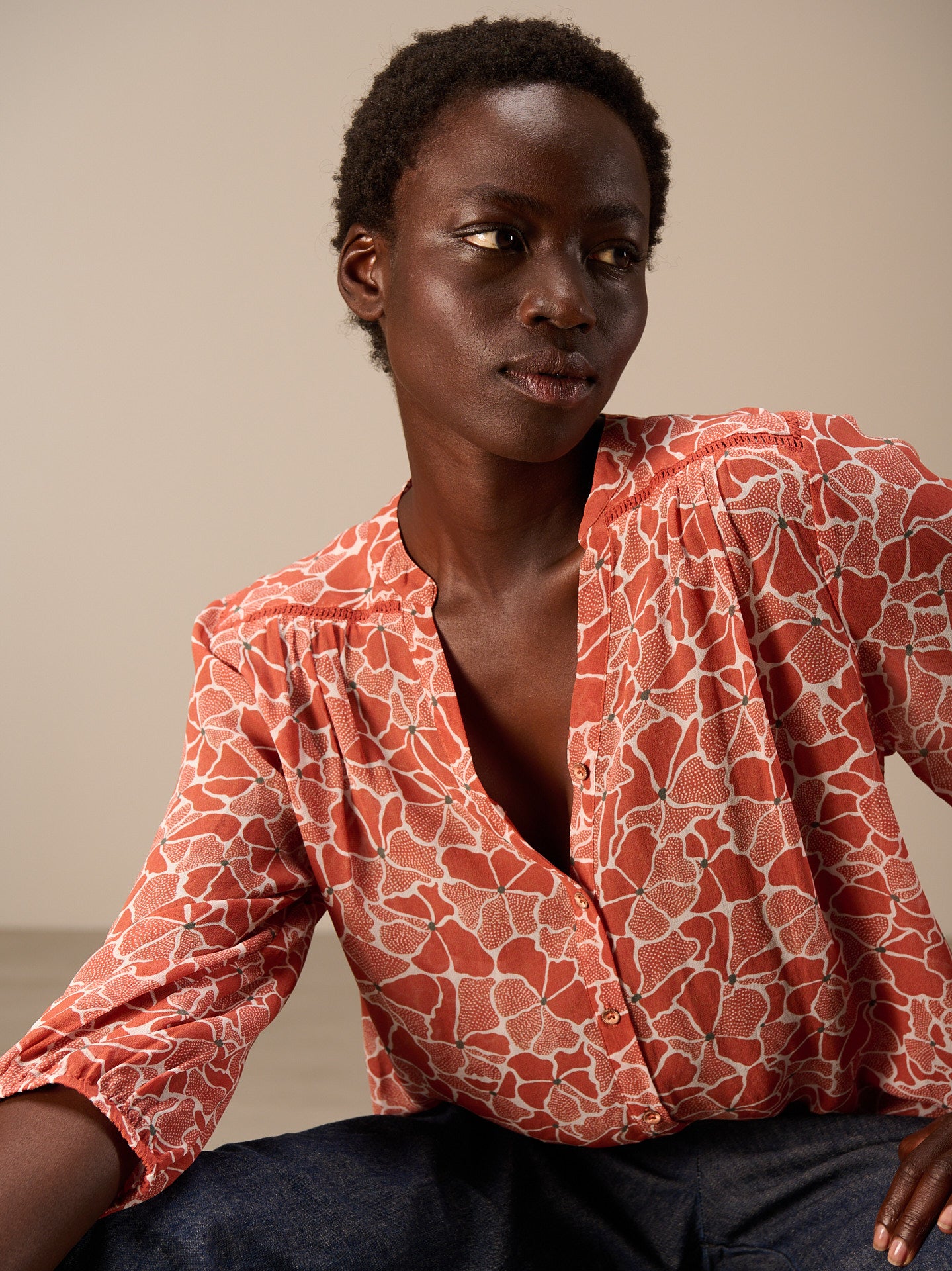 Bluse mit Knopfleiste