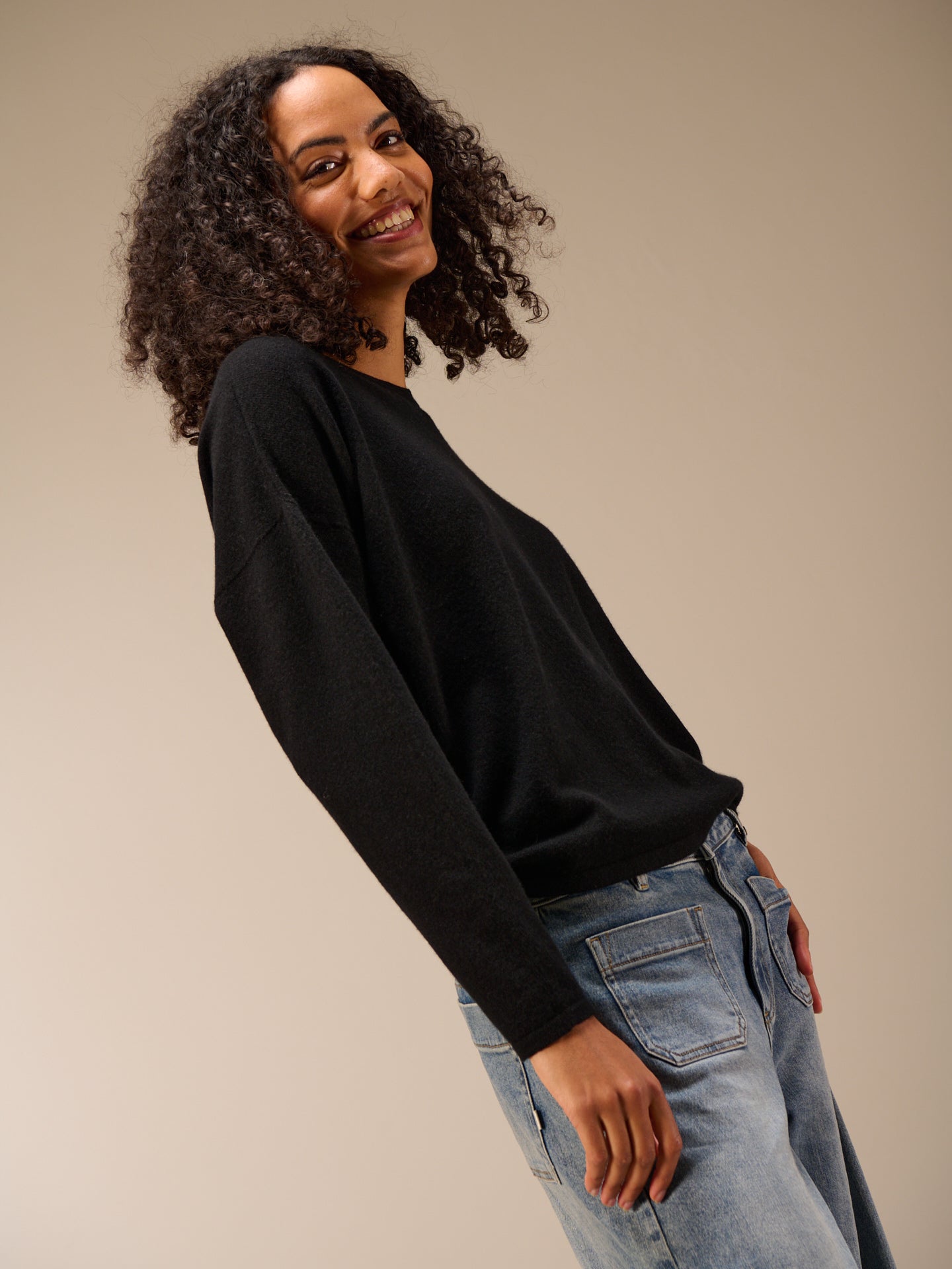 Maglione in maglia misto cachemire