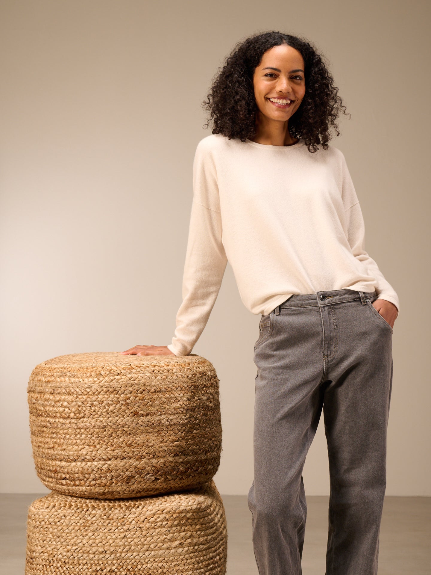 Maglione in maglia misto cachemire