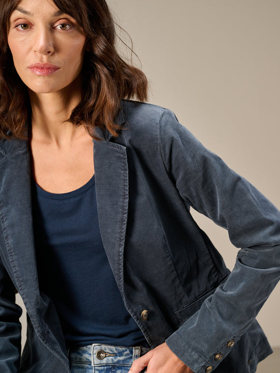 blazer en velours côtelé
