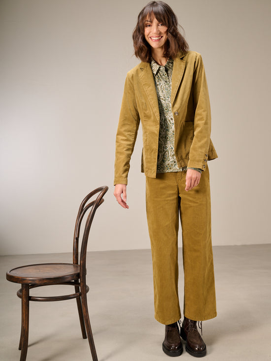 blazer en velours côtelé