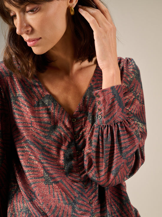 Blusa a maniche lunghe