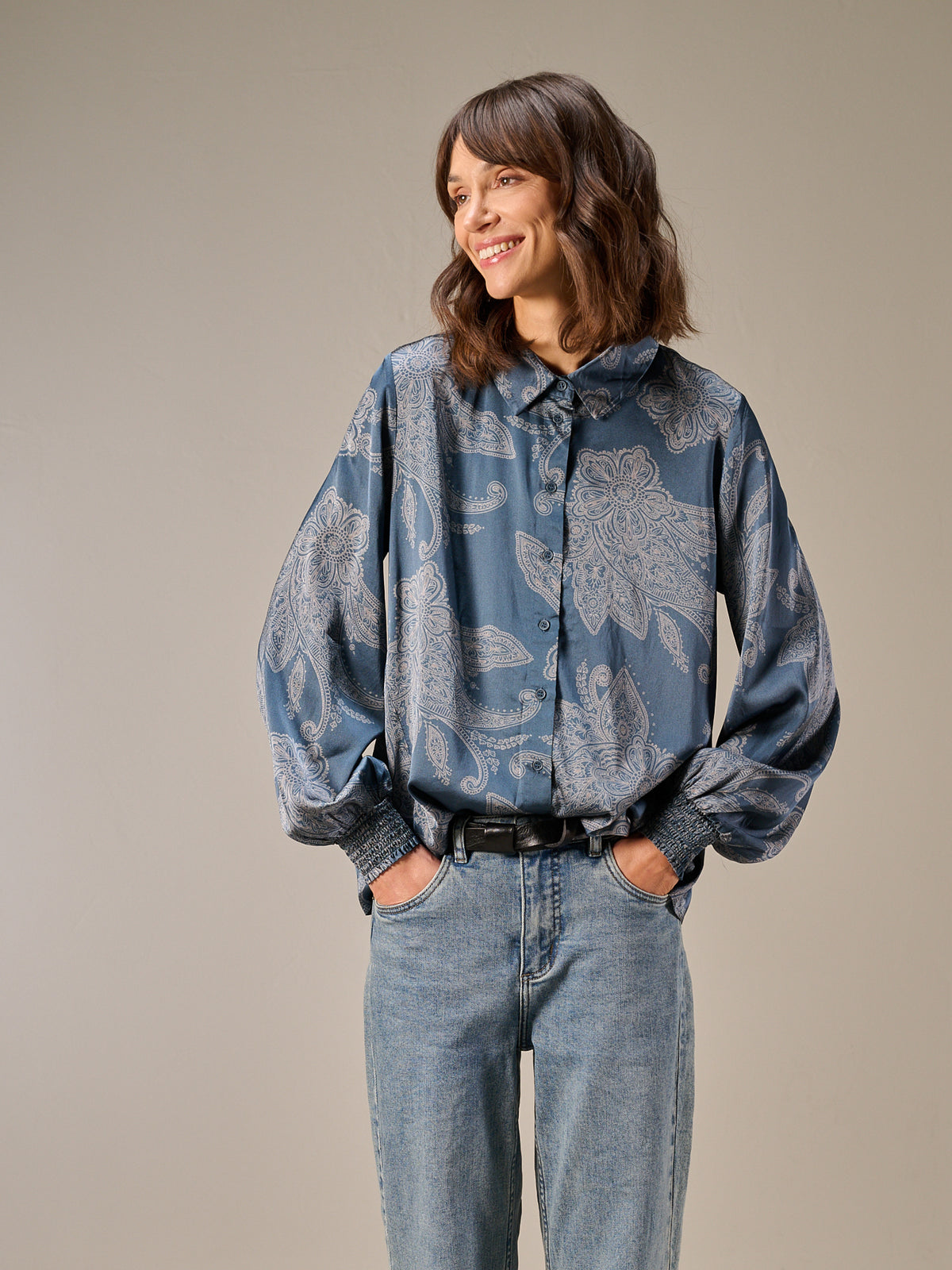 Bluse mit Druck