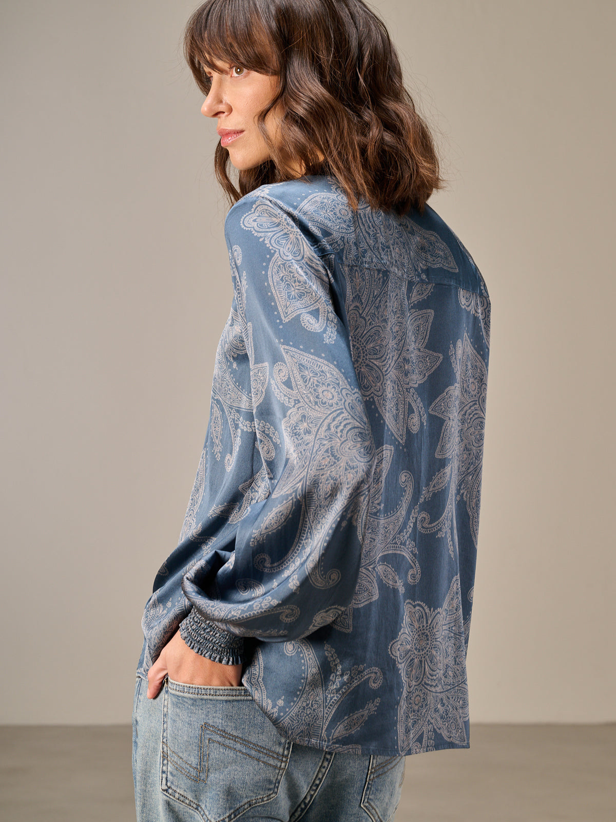 Bluse mit Druck