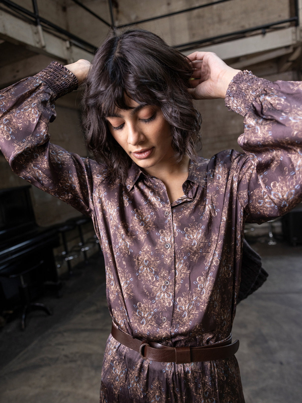 Bluse mit Druck
