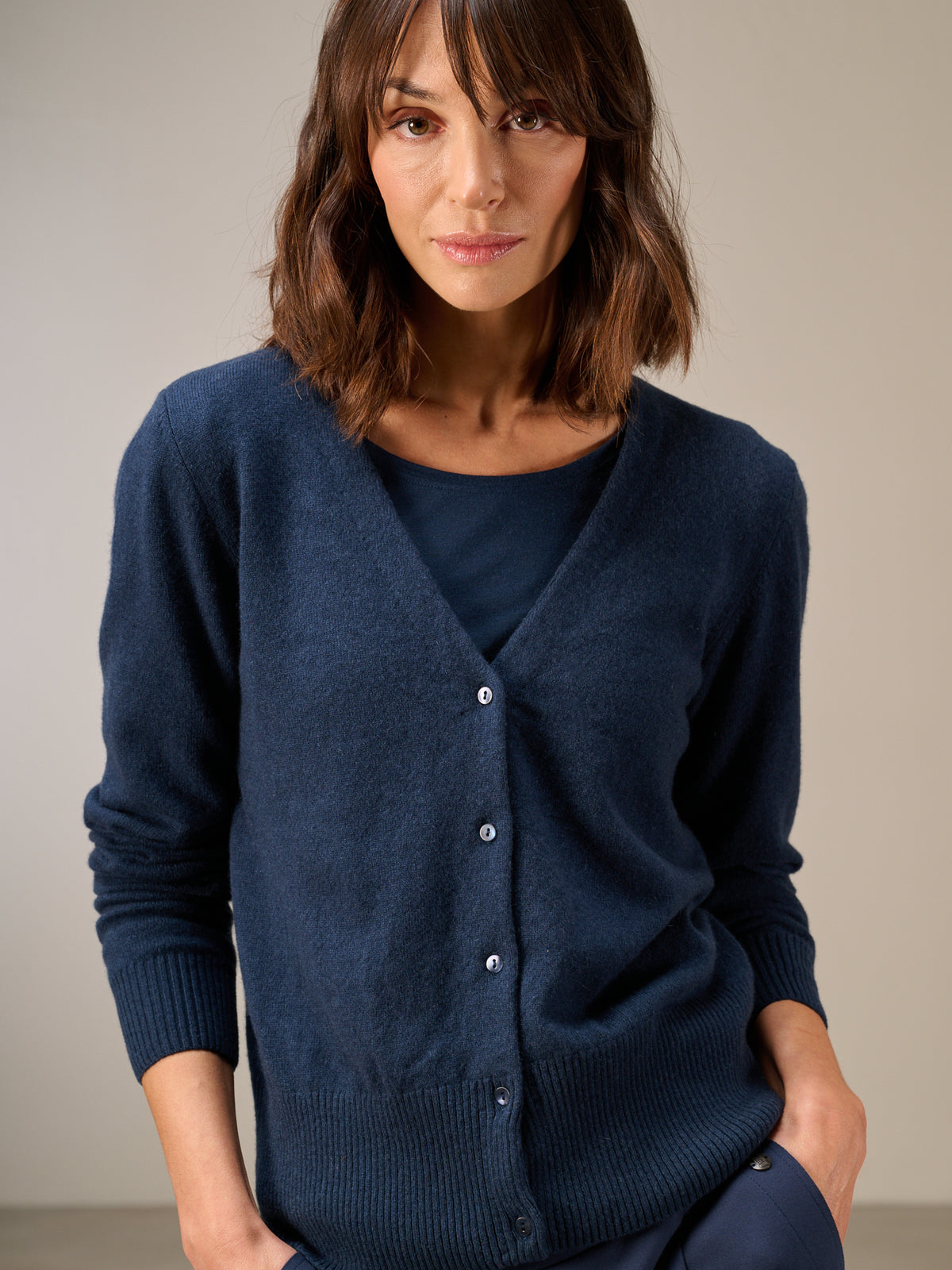 Cardigan with cashmere