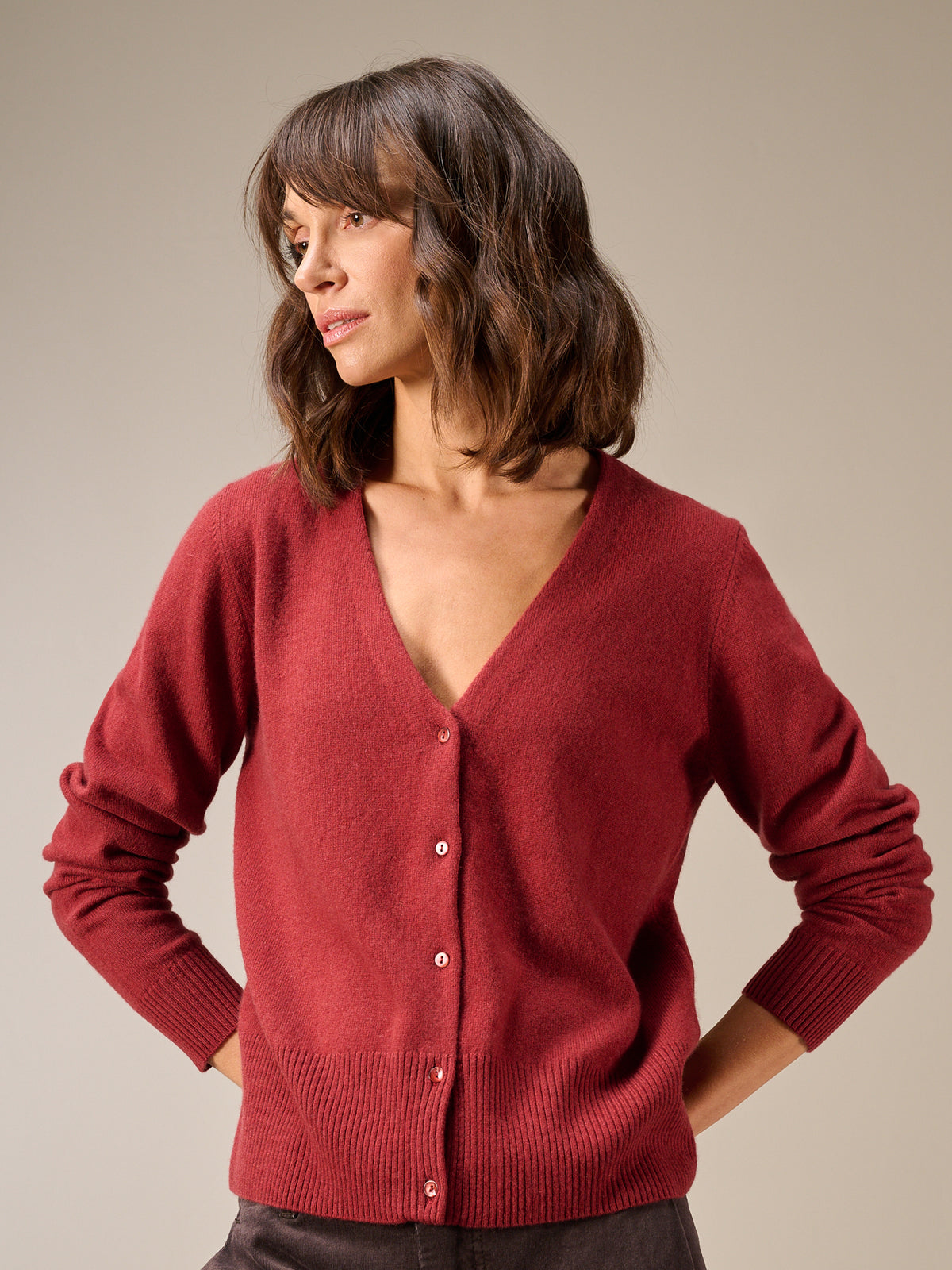 Cardigan with cashmere
