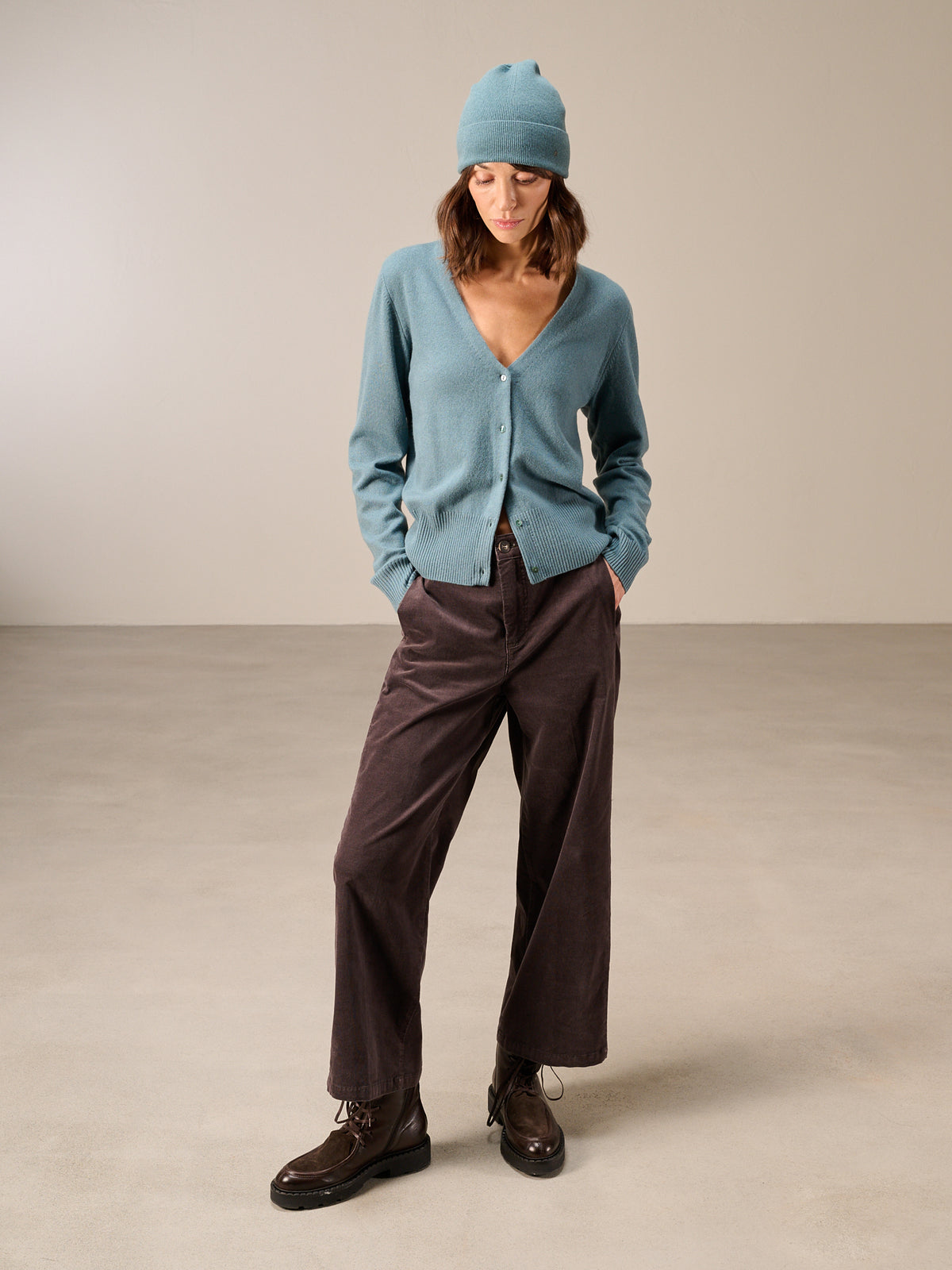 Cardigan with cashmere