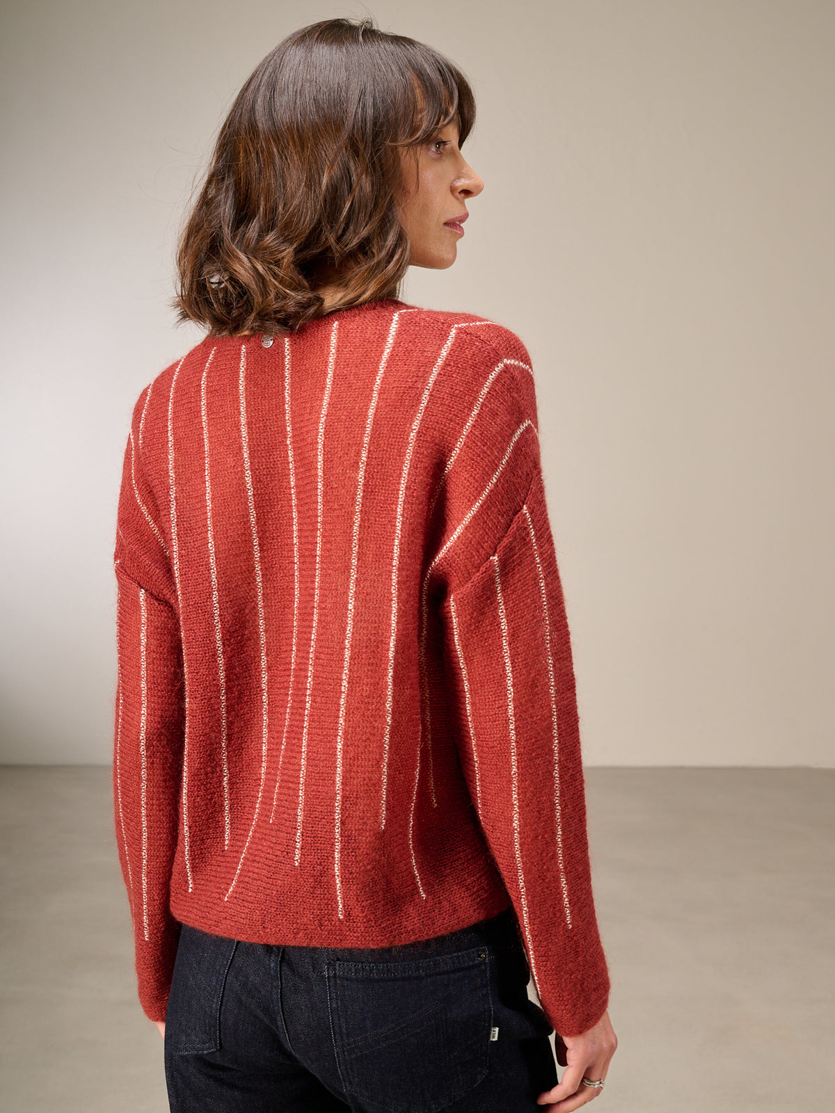 Knitted sweater with wool