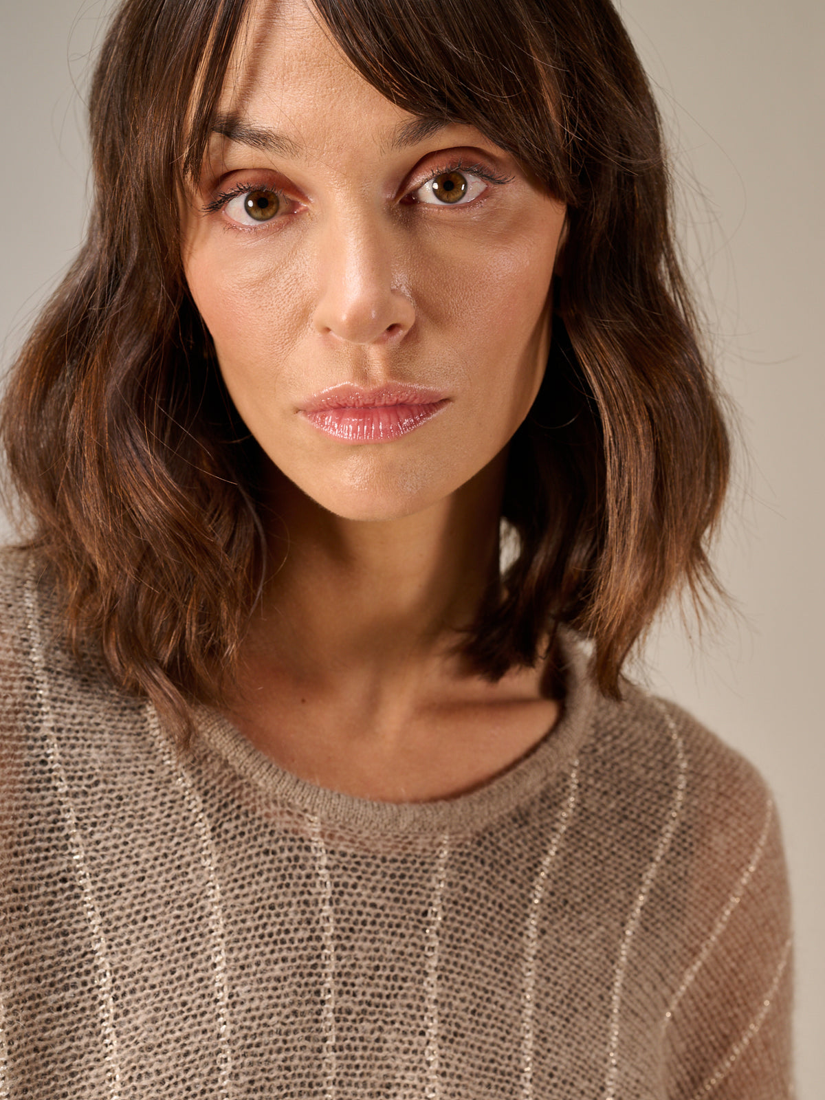 Knitted sweater with wool