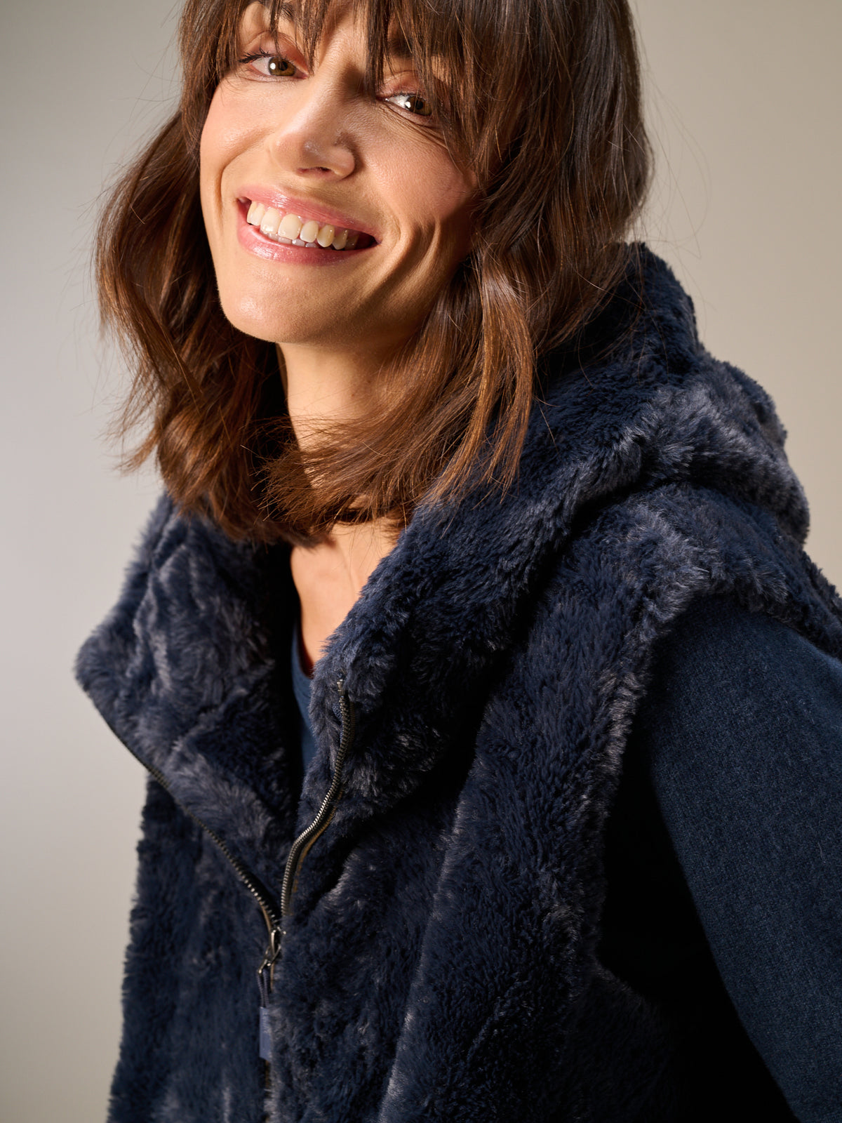 Faux fur vest