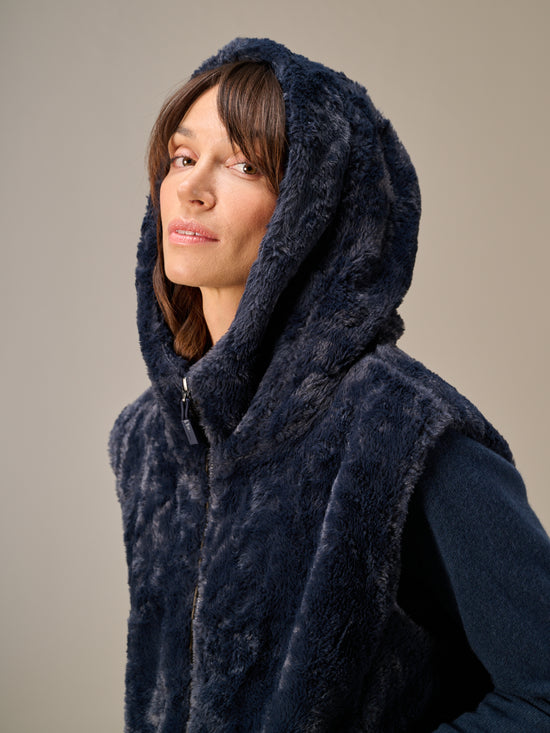 gilet en fausse fourrure