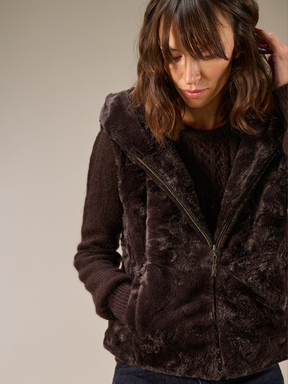 Faux fur vest