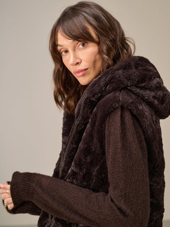gilet en fausse fourrure