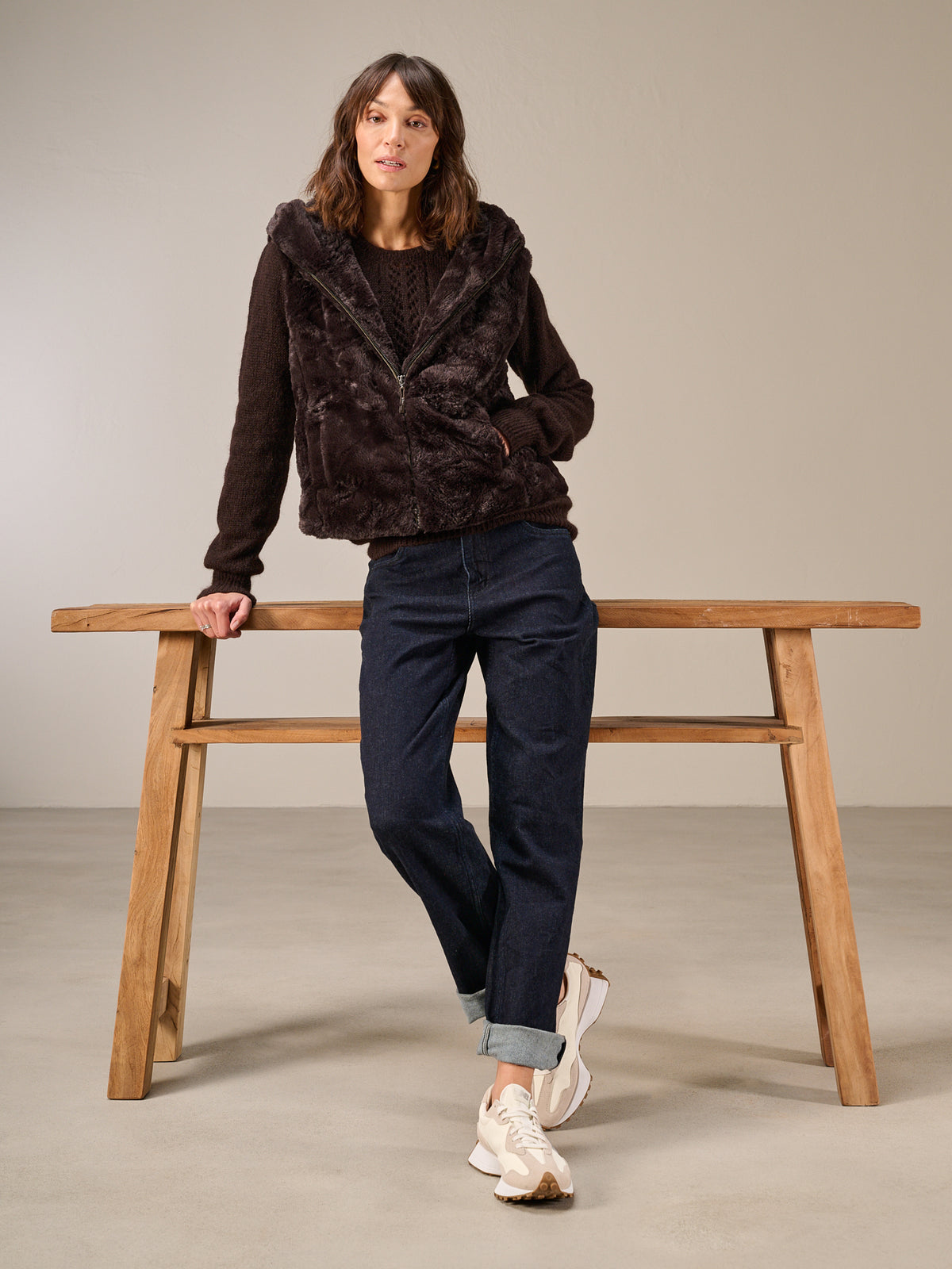 Faux fur vest