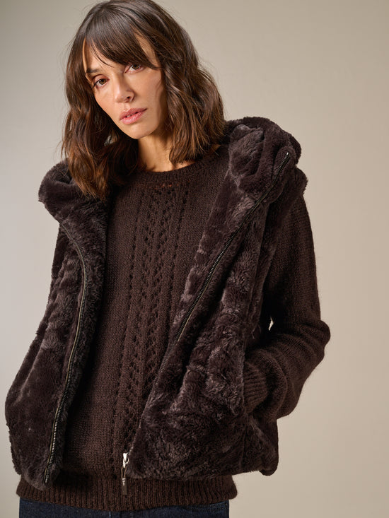 gilet en fausse fourrure
