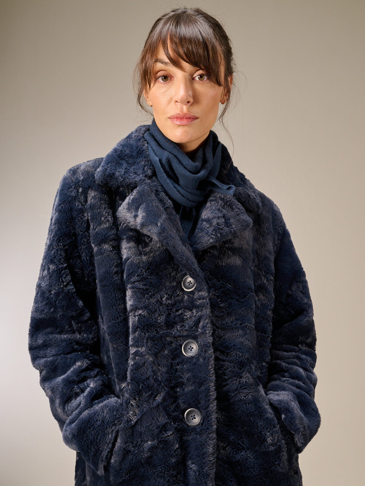 Cappotto in pelliccia sintetica