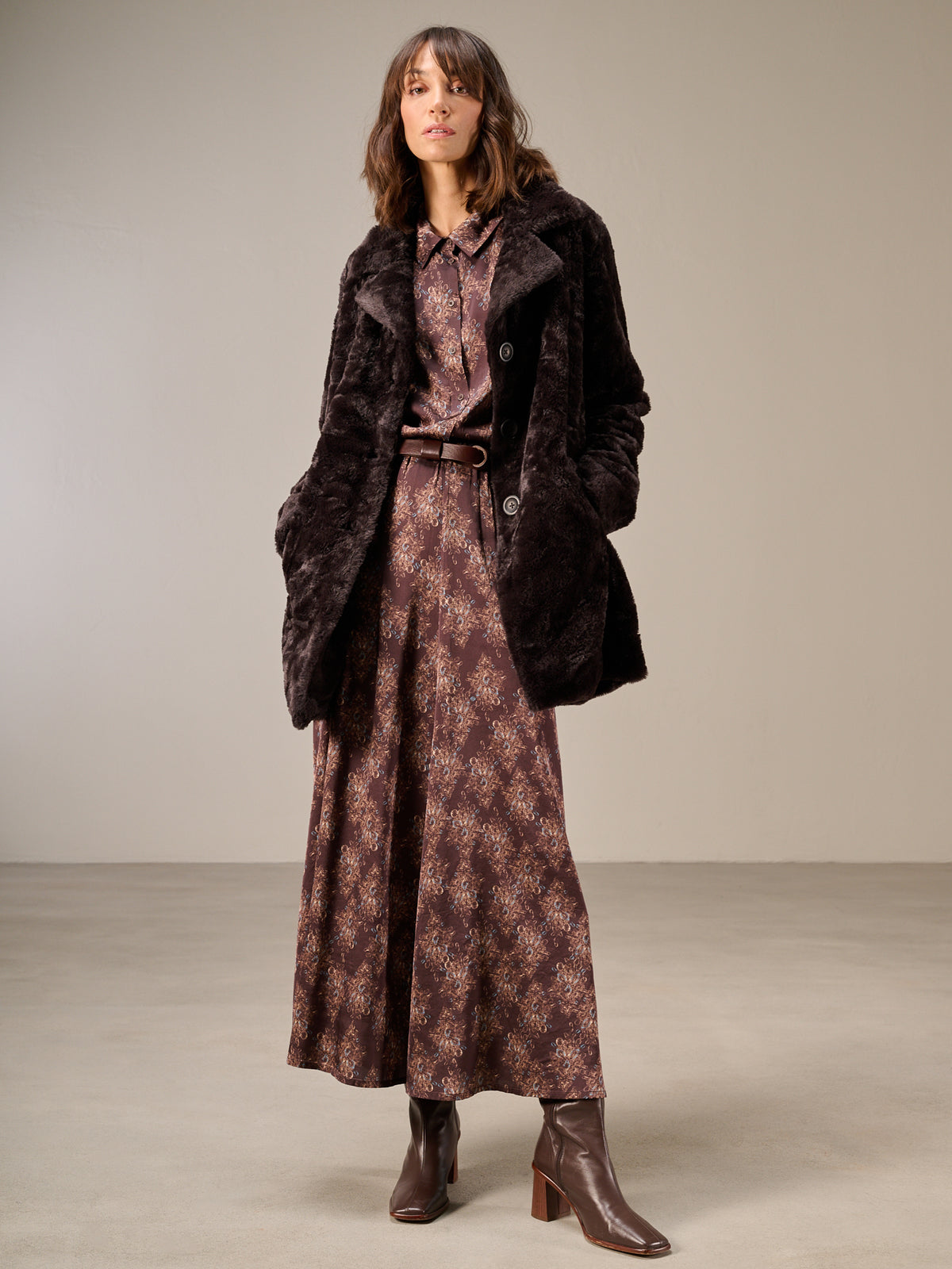 Cappotto in pelliccia sintetica