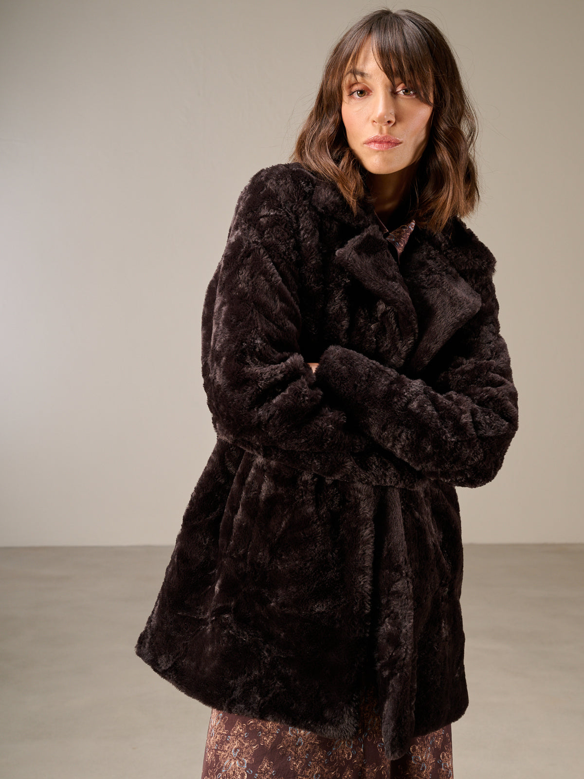 Cappotto in pelliccia sintetica