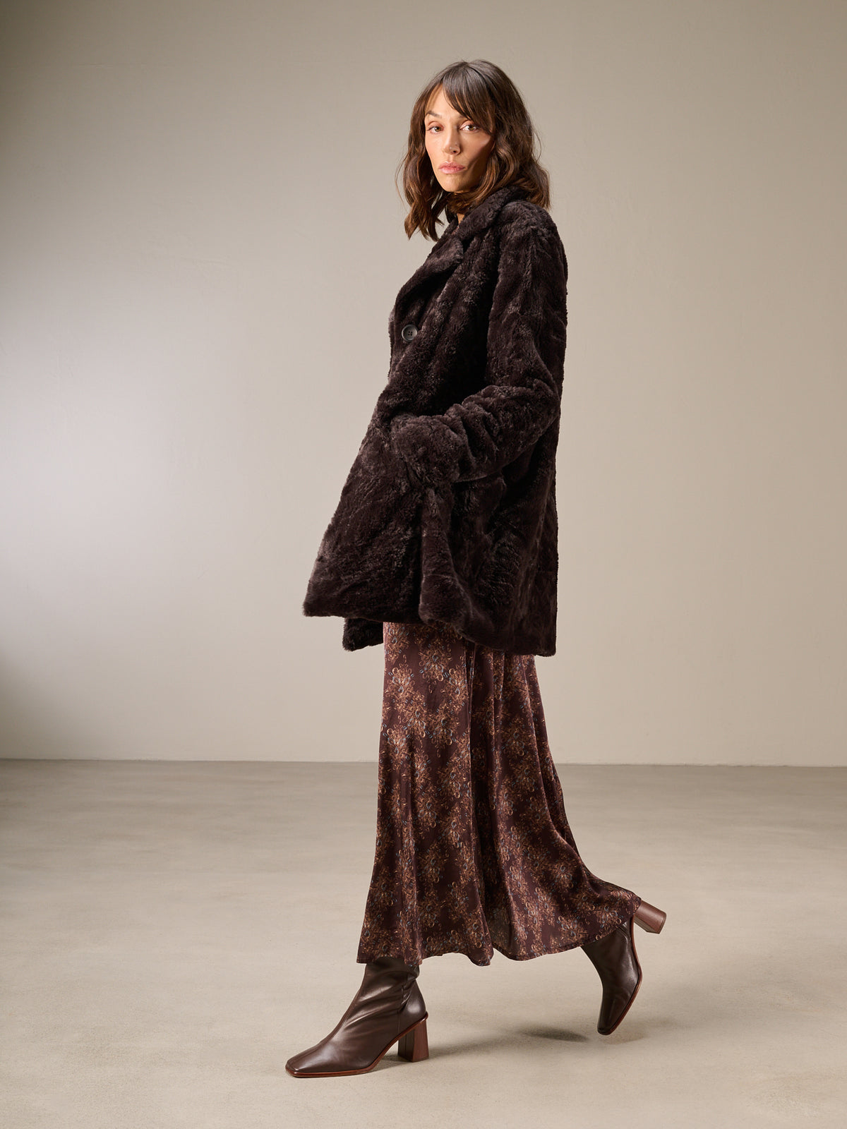 Cappotto in pelliccia sintetica